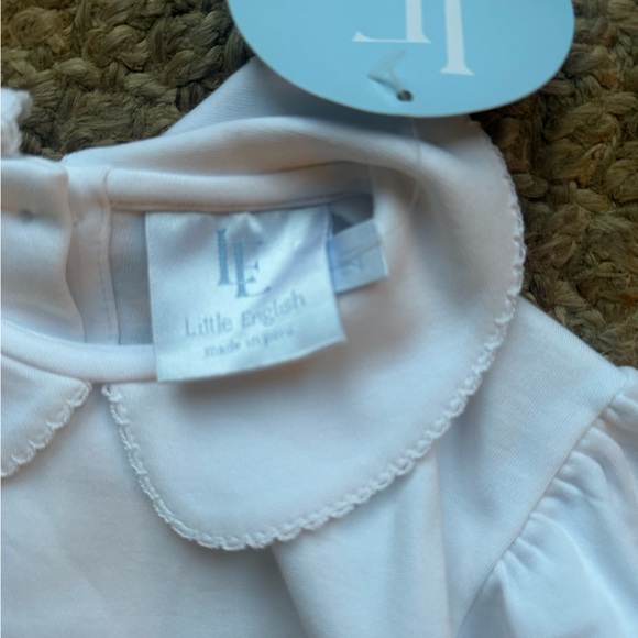 NWT Little English Girls White Cotton Peter Pan Collared Shirt 2T - Picture 3 of 4
